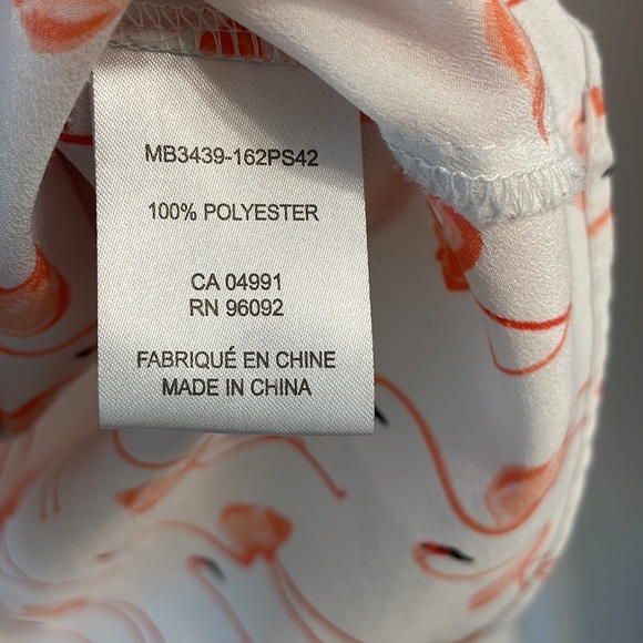Pink Flamingo Blouse - Size medium -100% polyester. - Picture 4 of 7